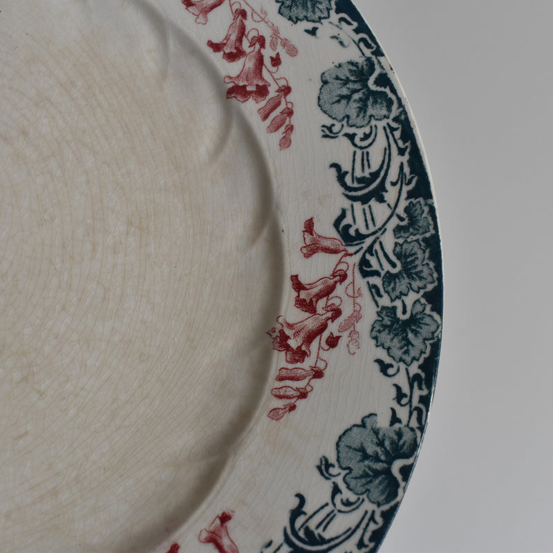 Antique Plate Longwy Carmen H