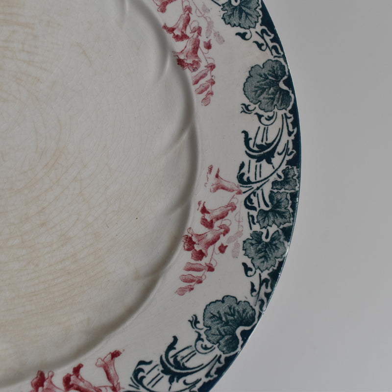 Antique Plate Longwy Carmen H