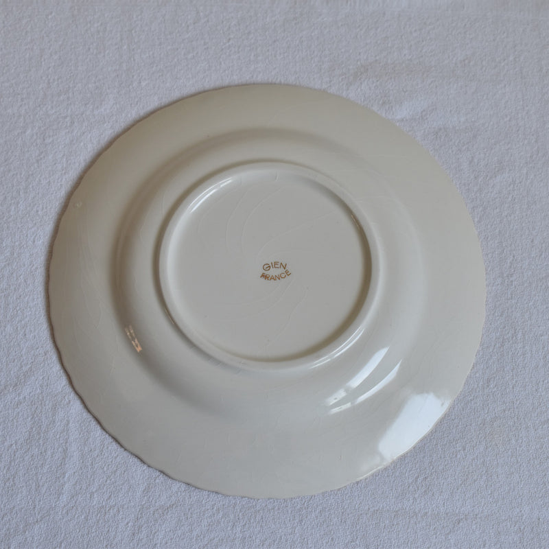 Vintage Dessert Plate Gien Tulipes F