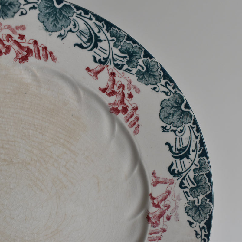 Antique Plate Longwy Carmen H