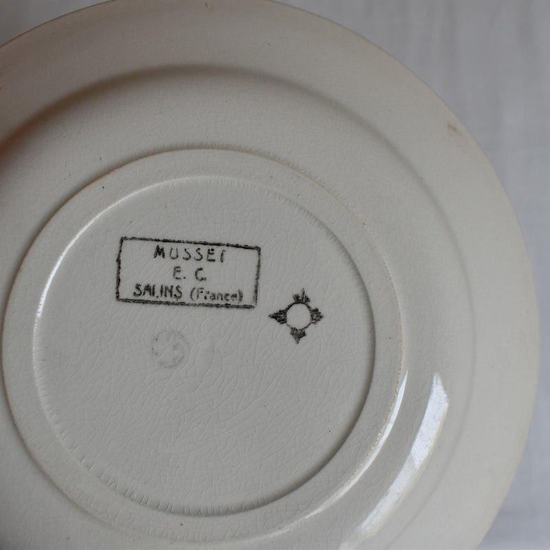 Antique Dessert Plate "Saran Musset C"