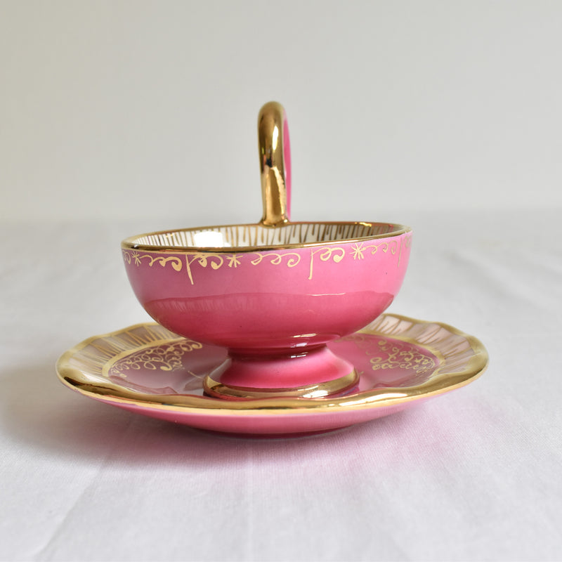 ア.ドラサンヴァル A.Dressinval コーヒーカップ＆ソーサー ピンク