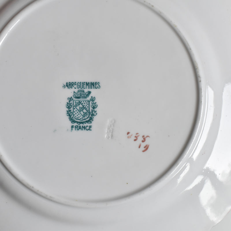 Antique Dessert Plate Sarreguemines Minton Pink 235 C