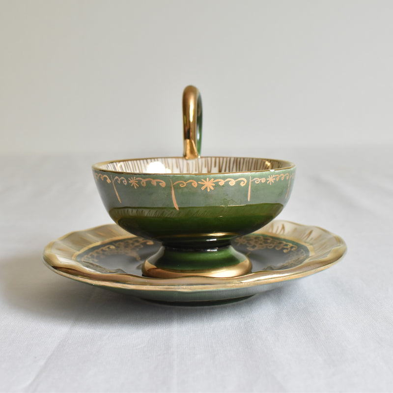 ア.ドラサンヴァル A.Dressinval コーヒーカップ＆ソーサー グリーン