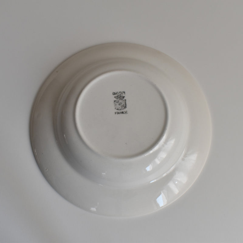 Vintage Deep Plate Digoin & Sarreguemines White C