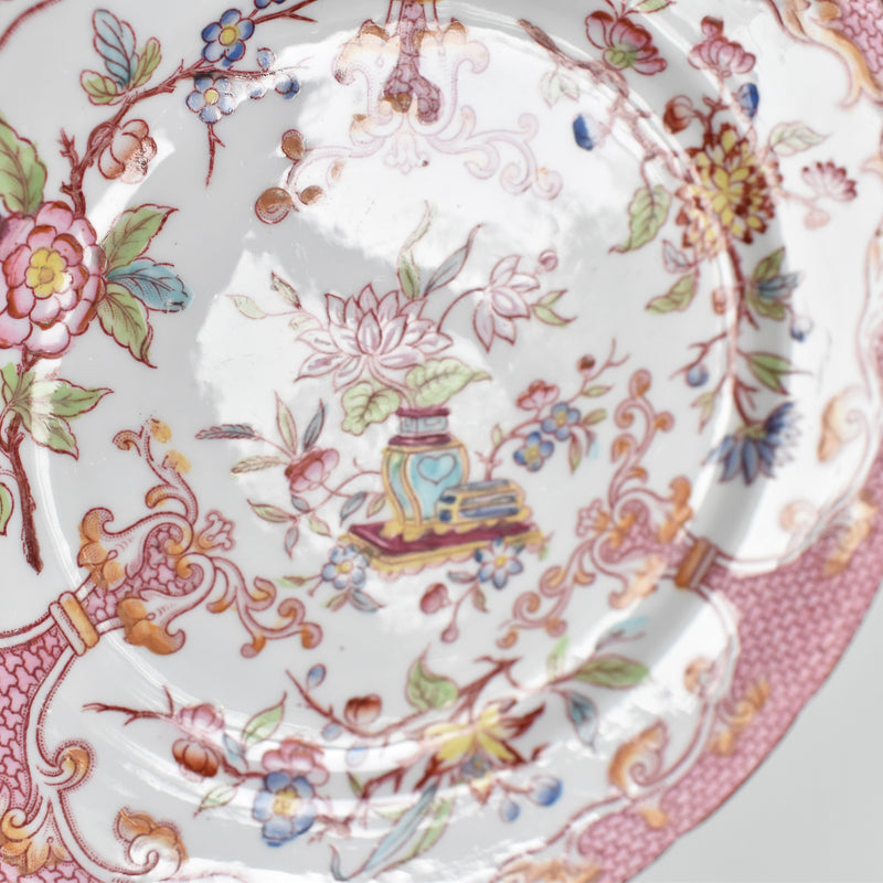 Antique Dessert Plate Sarreguemines Minton Pink 235 C