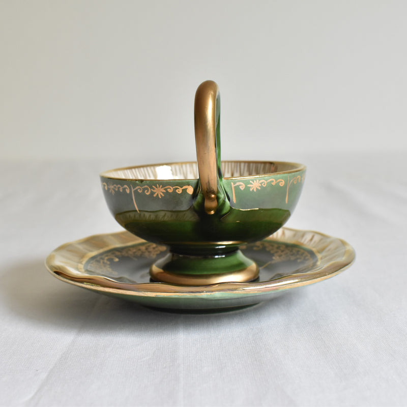 ア.ドラサンヴァル A.Dressinval コーヒーカップ＆ソーサー グリーン