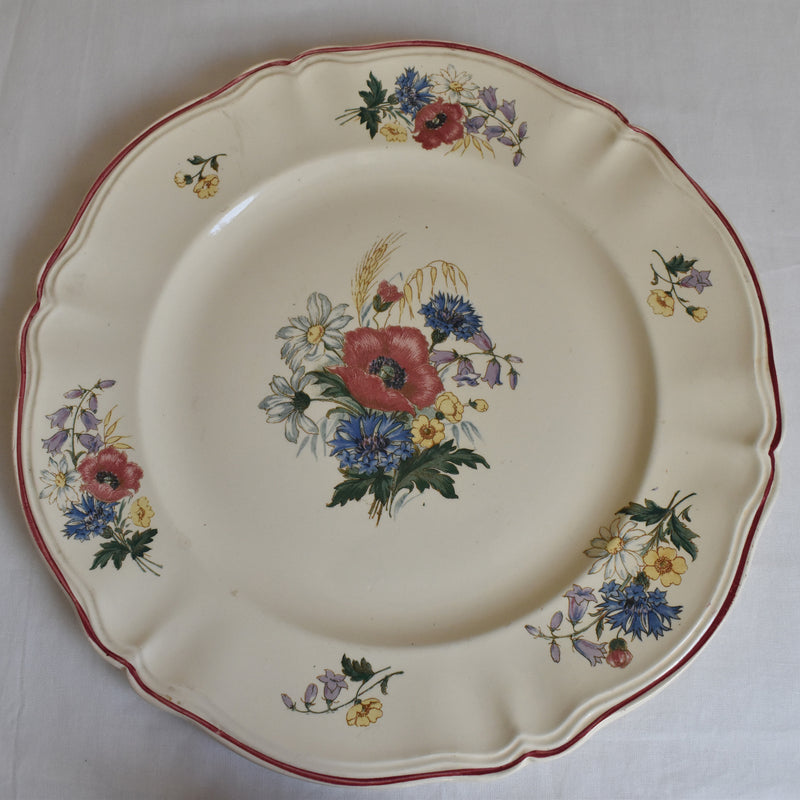 Vintage Digoin & Sarreguemines Round Platter 34cm