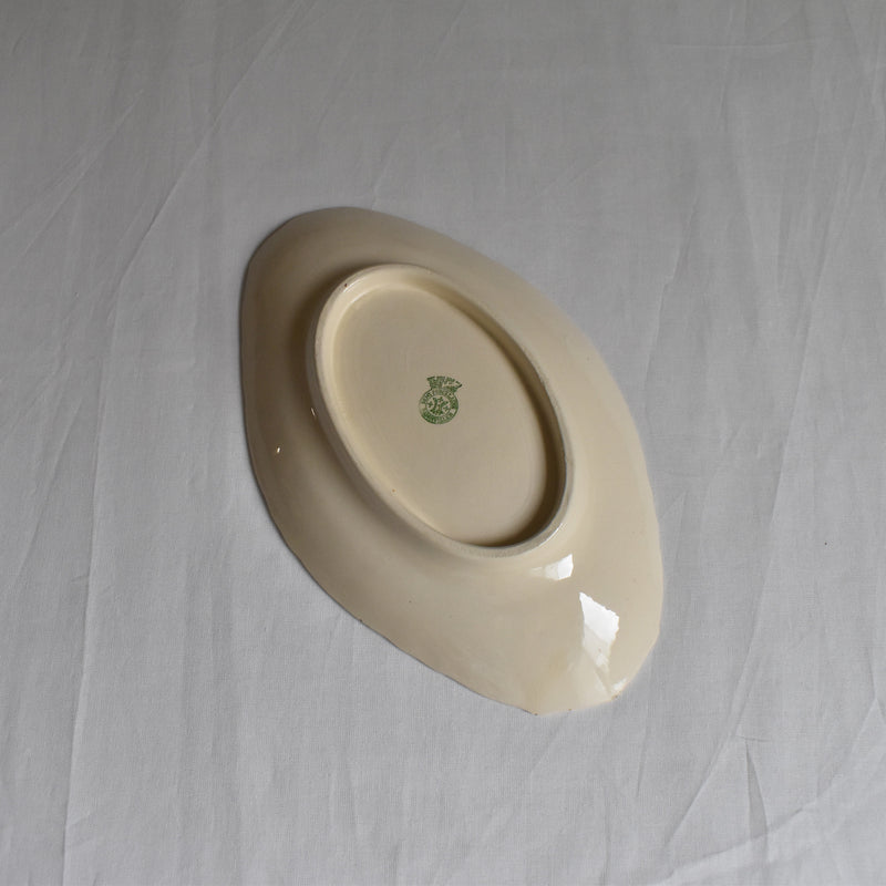 Vintage Sarreguemines Badonviller Ruban Gravy Boat