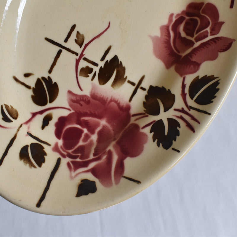 Vintage Badonviller Rose Ravier