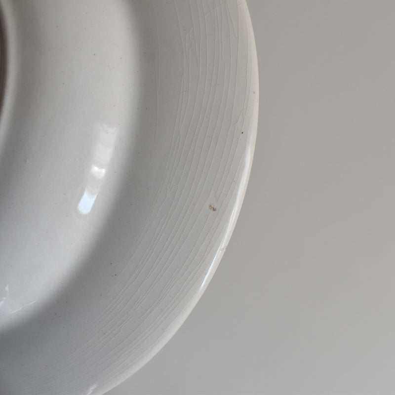 Vintage Deep Plate Digoin & Sarreguemines White C