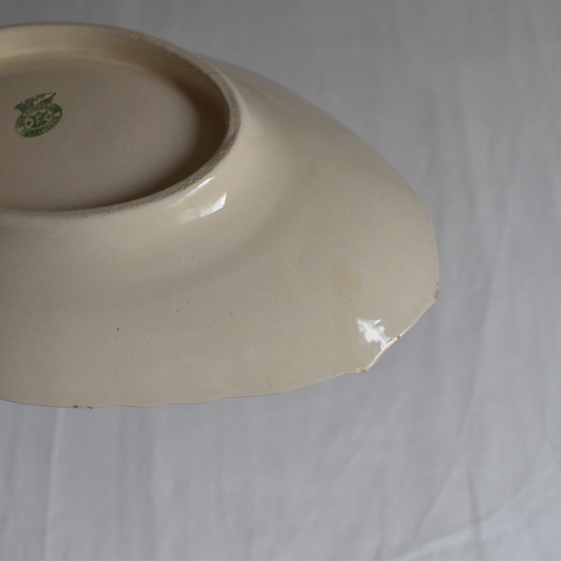 Vintage Sarreguemines Badonviller Ruban Gravy Boat