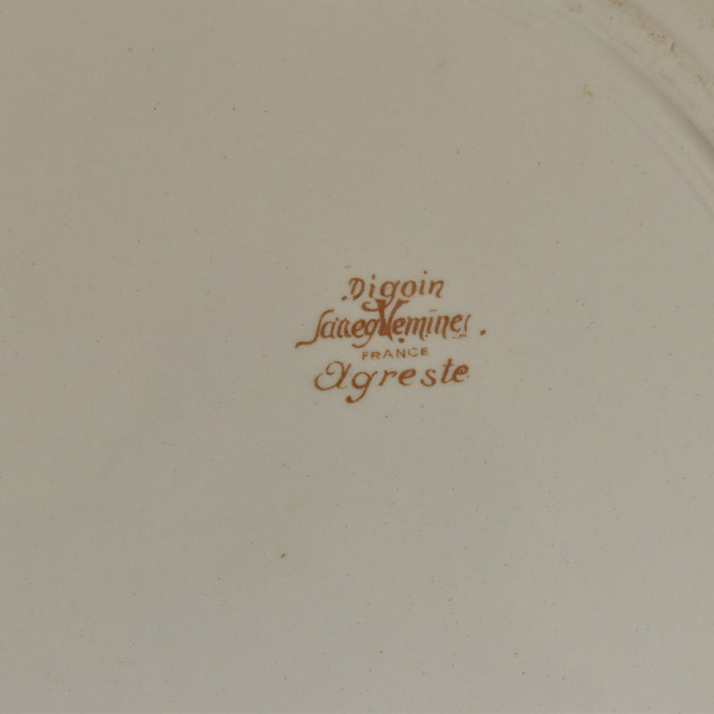 Vintage Digoin & Sarreguemines Round Platter 34cm