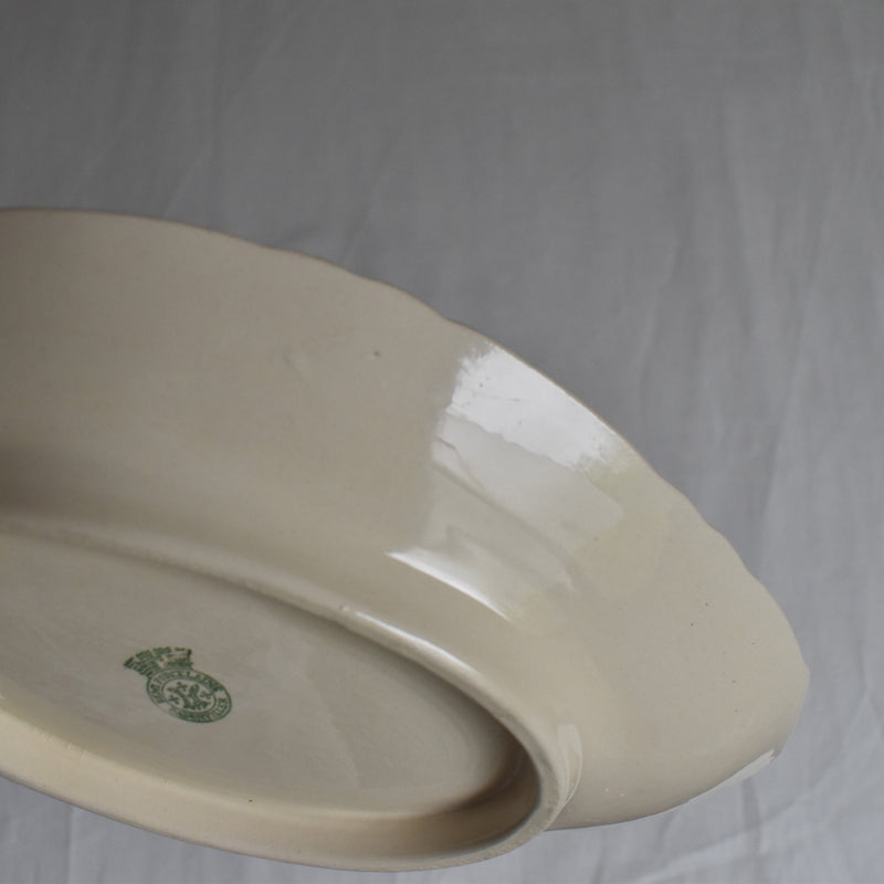 Vintage Sarreguemines Badonviller Ruban Gravy Boat