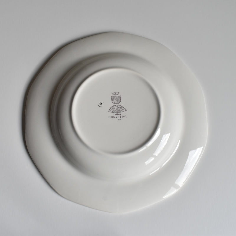 Vintage Deep Plate Digoin & Sarreguemines Christine F
