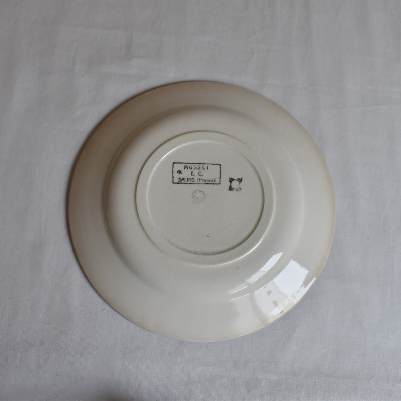 Antique Dessert Plate Salins Musset D