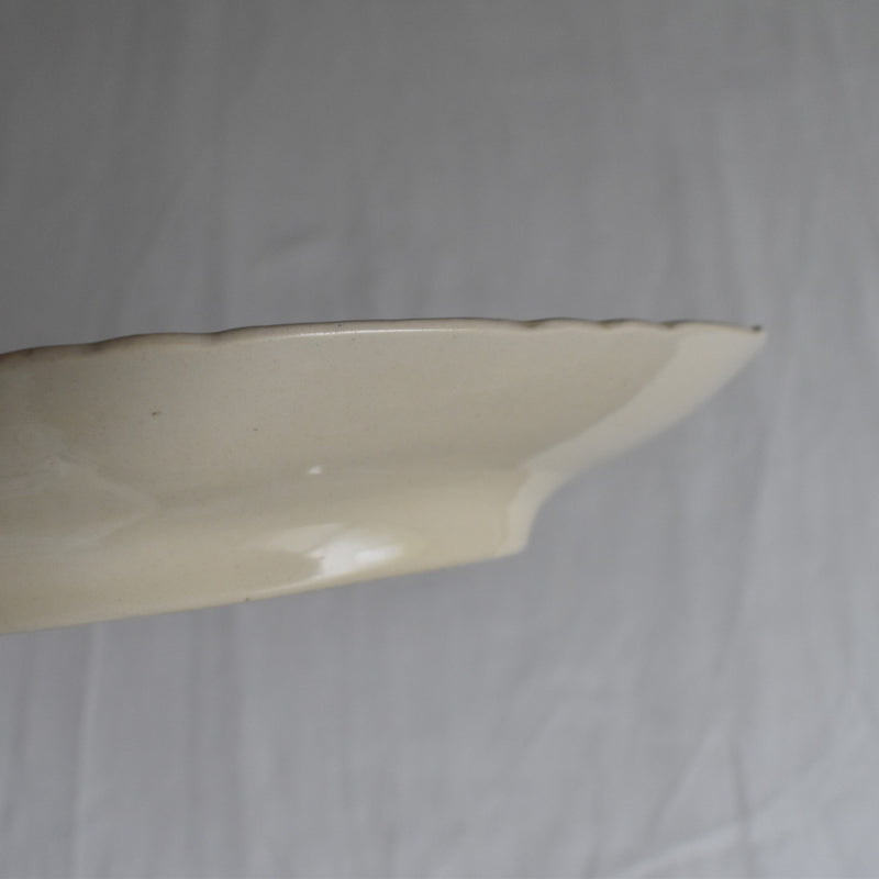 Vintage Sarreguemines Badonviller Ruban Gravy Boat