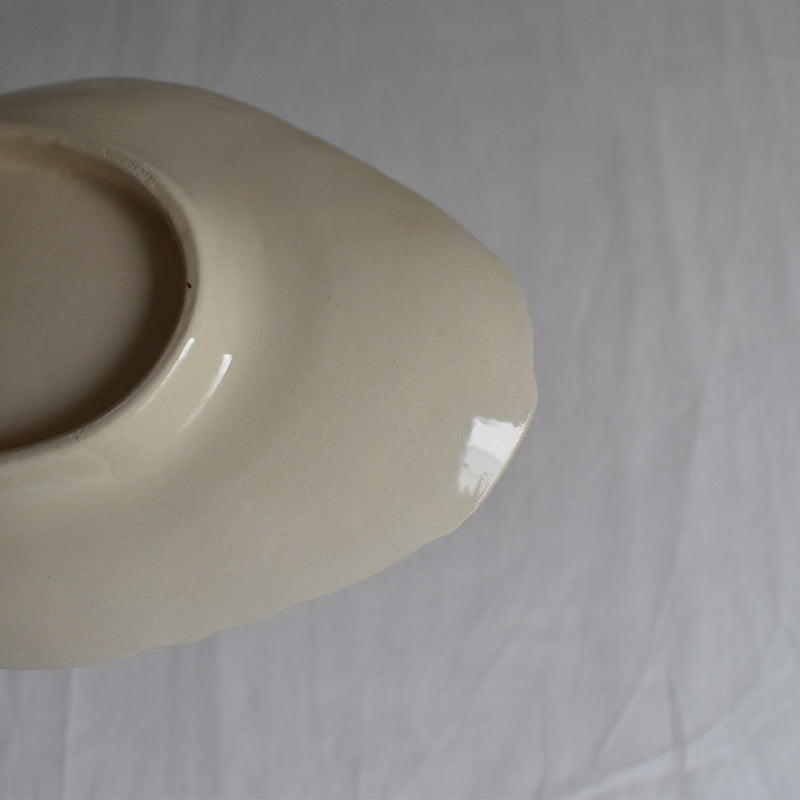 Vintage Sarreguemines Badonviller Ruban Gravy Boat