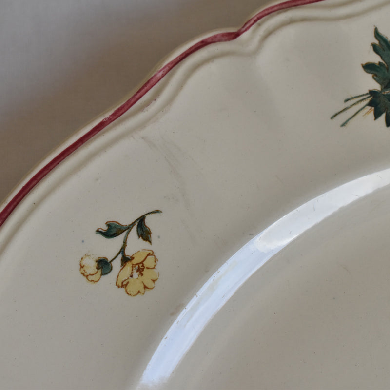 Vintage Digoin & Sarreguemines Round Platter 34cm