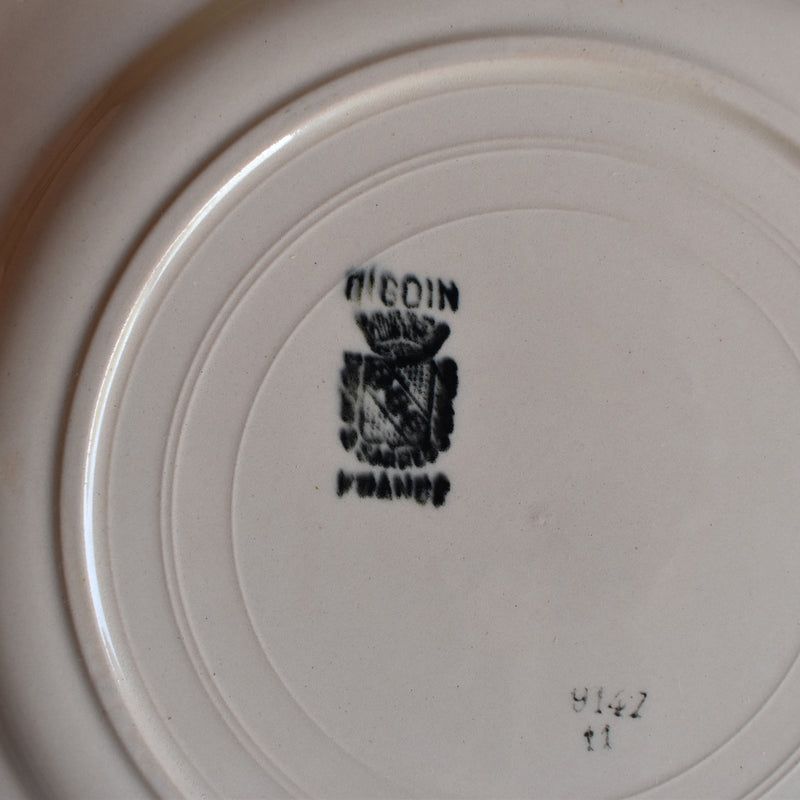 Vintage Plate, Digoin & Sarreguemines 9147 Rose A