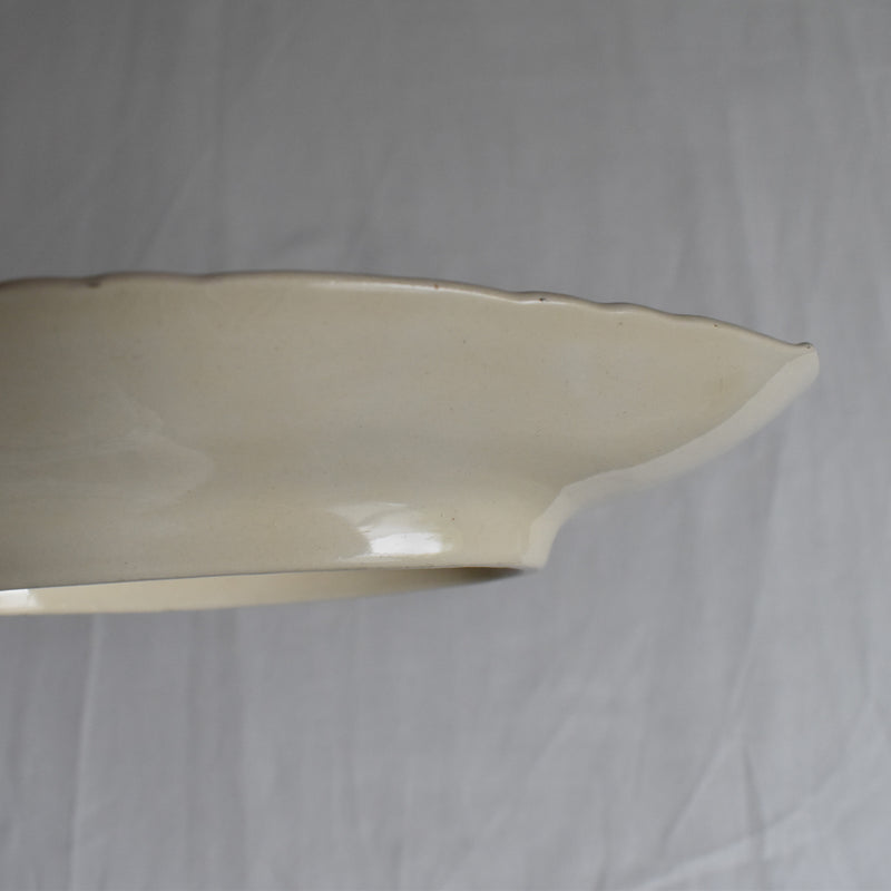 Vintage Sarreguemines Badonviller Ruban Gravy Boat