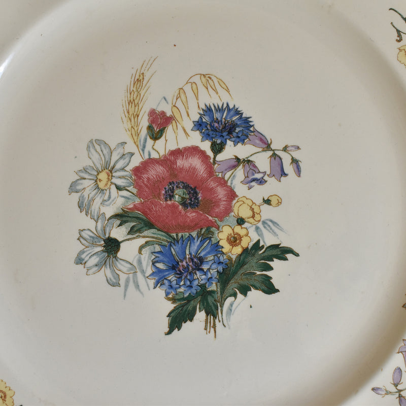 Vintage Digoin & Sarreguemines Round Platter 34cm