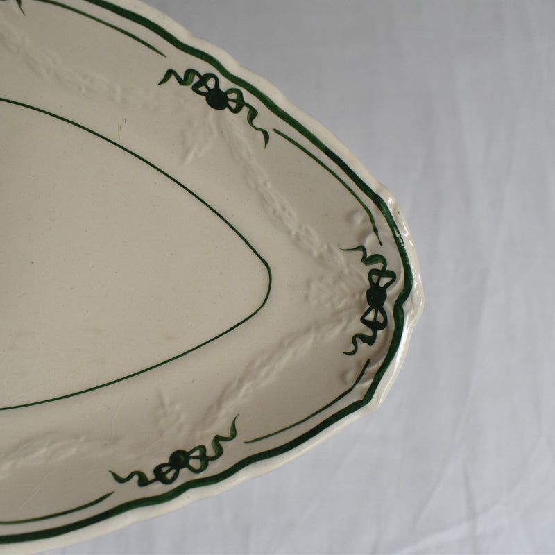 Vintage Sarreguemines Badonviller Ruban Gravy Boat