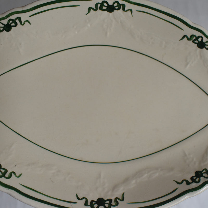 Vintage Sarreguemines Badonviller Ruban Gravy Boat