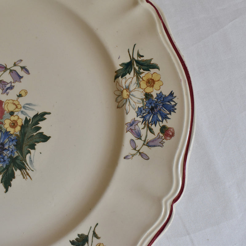 Vintage Digoin & Sarreguemines Round Platter 34cm