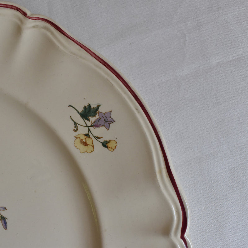 Vintage Digoin & Sarreguemines Round Platter 34cm