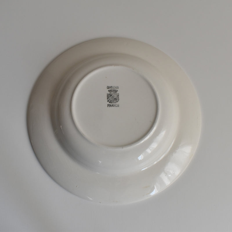 Vintage Deep Plate, Digoin & Sarreguemines, White D