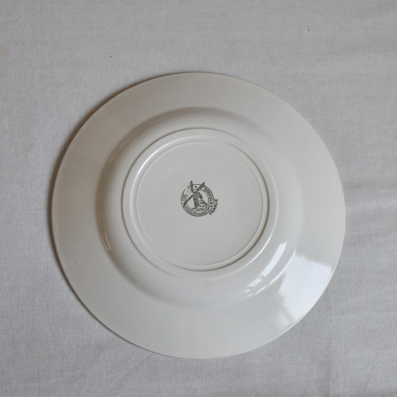 Vintage Plate: Moulin des Loups Fleur Rouge A