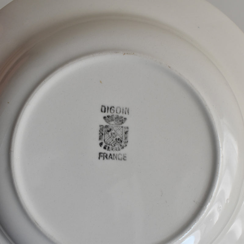 Vintage Deep Plate, Digoin & Sarreguemines, White D