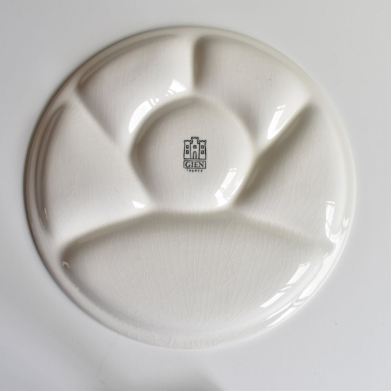 ヴィンテージフォンデュプレート　ジアン　ホワイト　A