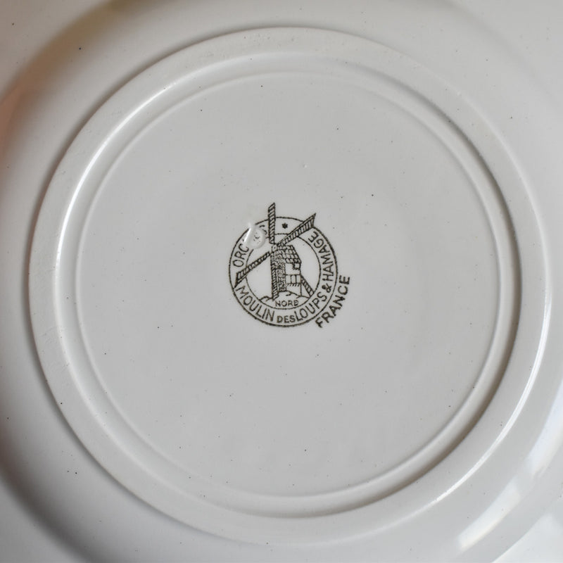 Vintage Plate: Moulin des Loups Fleur Rouge A