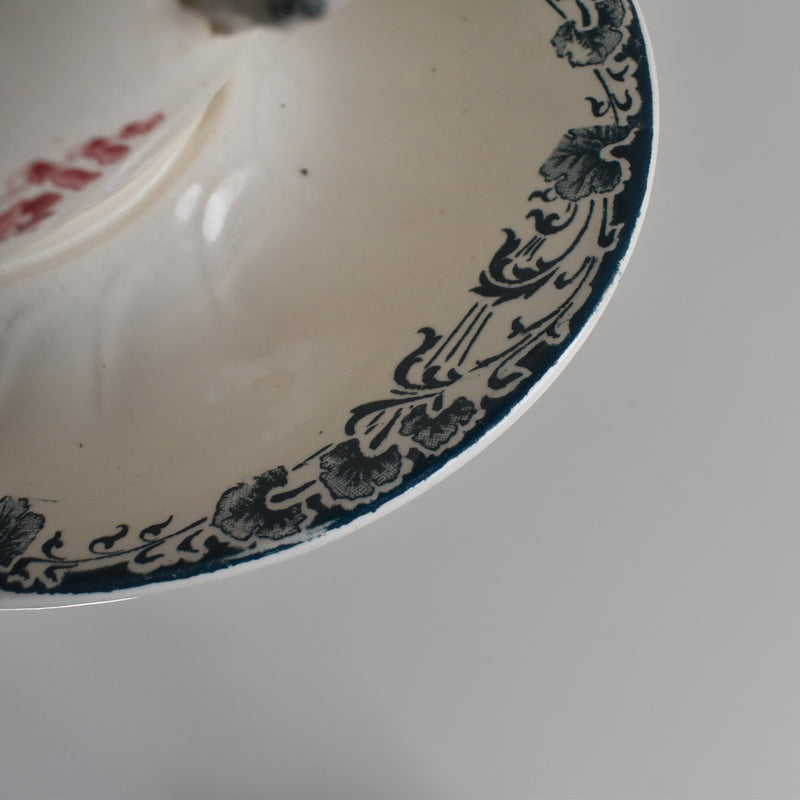 Antique sauce boat, Longwy, Carmen