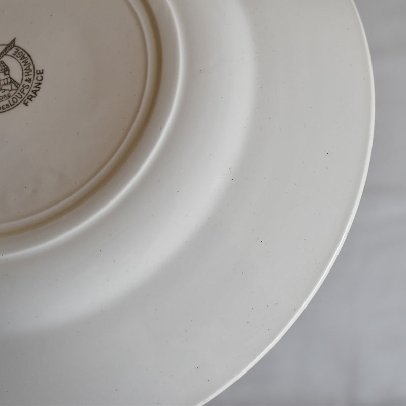 Vintage Plate: Moulin des Loups Fleur Rouge A