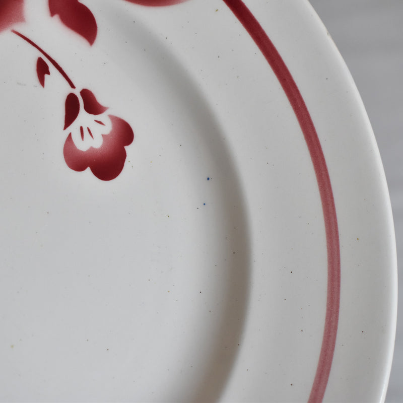 Vintage Plate: Moulin des Loups Fleur Rouge A