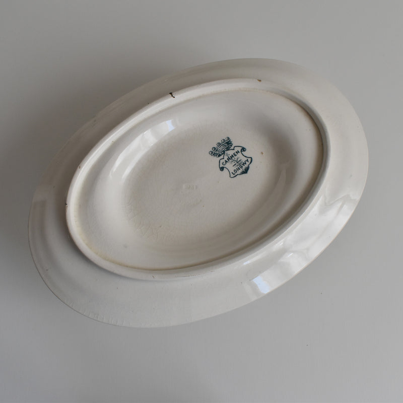 Antique sauce boat, Longwy, Carmen