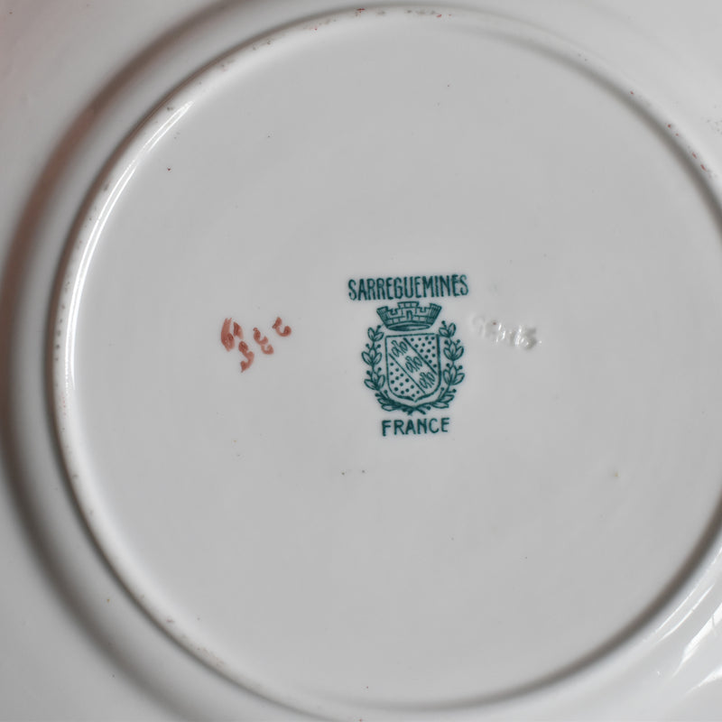 Antique Dessert Plate Sarreguemines Minton Pink 235 E