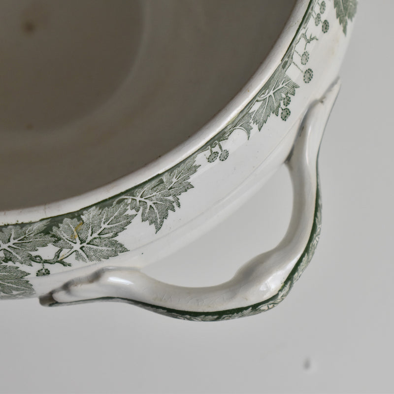 Antique soup tureen without lid, Saint-Amand, Platane