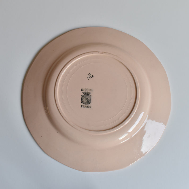 Vintage Plate Digoin & Sarreguemines 9147 Rose B