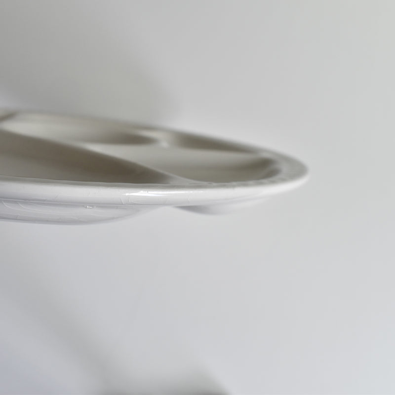 ヴィンテージフォンデュプレート　ジアン　ホワイト　A