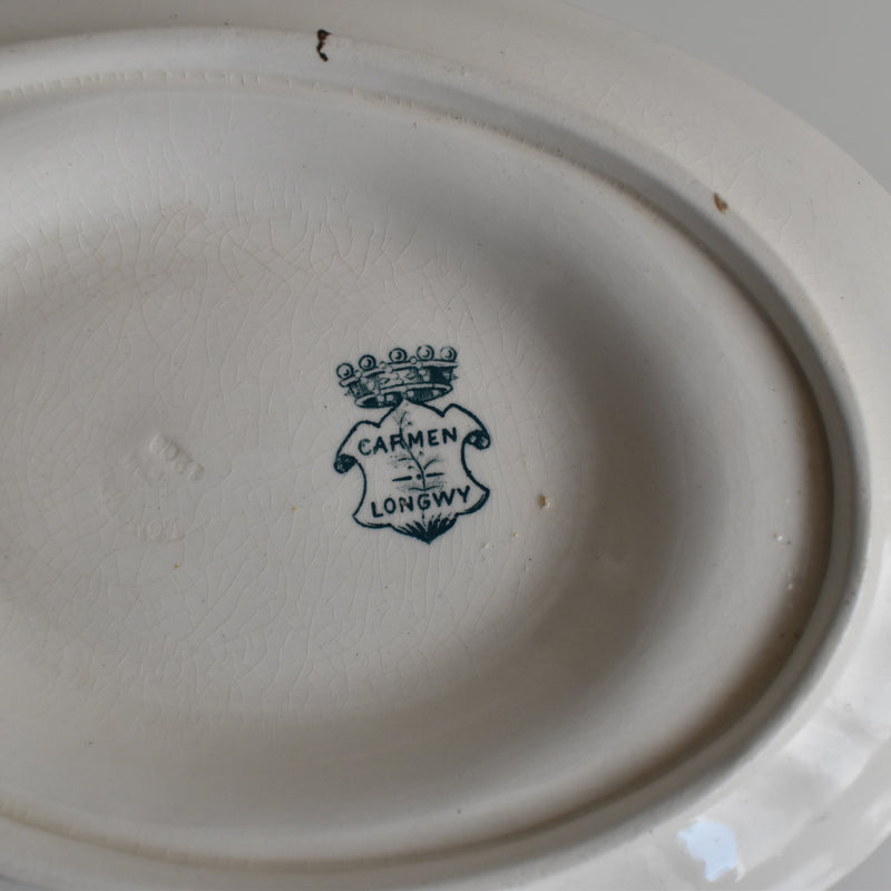 Antique sauce boat, Longwy, Carmen