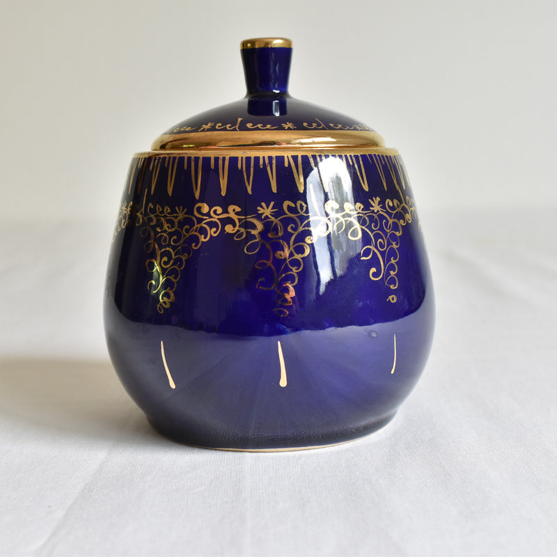 ア.ドラサンヴァル A.Dressinval シュガーポット ダークブルー A