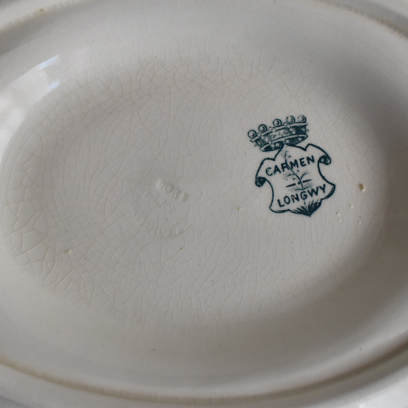 Antique sauce boat, Longwy, Carmen