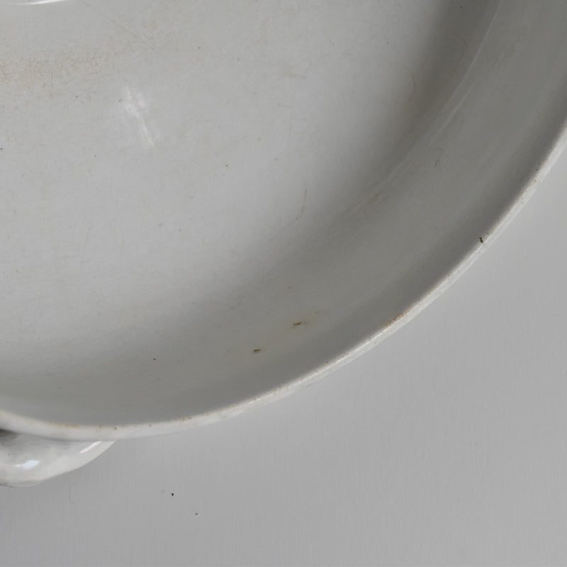 Antique soup tureen without lid, Saint-Amand, Platane