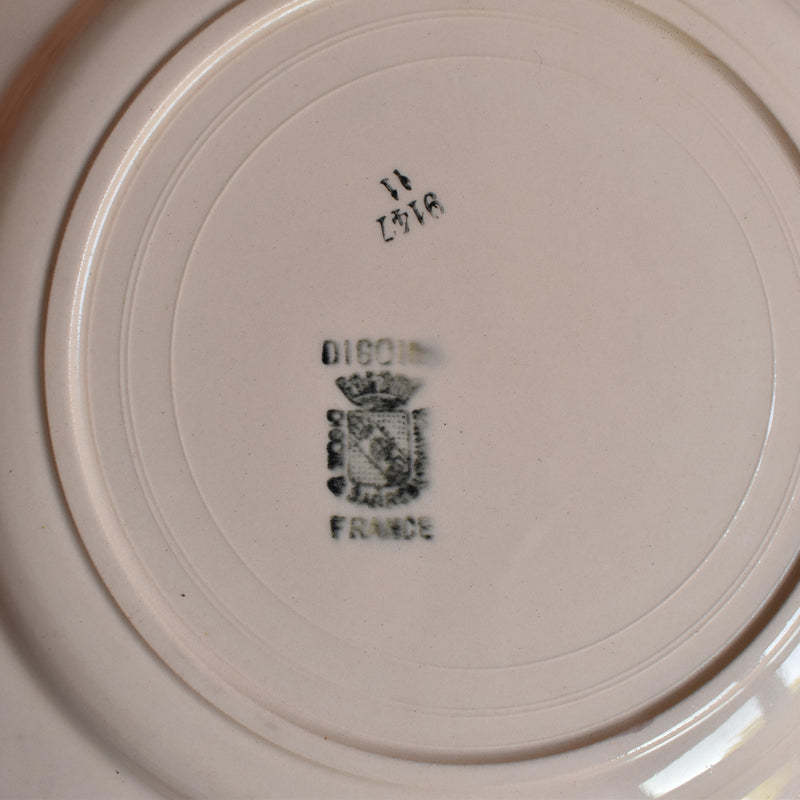 Vintage Plate Digoin & Sarreguemines 9147 Rose B