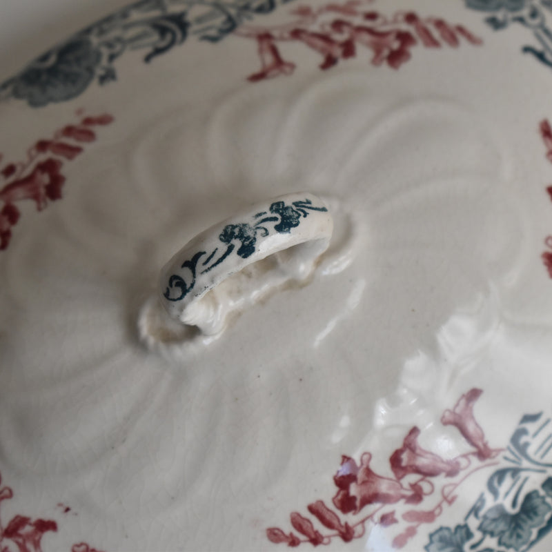 Antique sauce boat, Longwy, Carmen