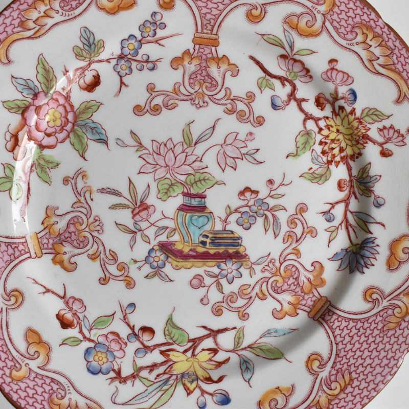 Antique Dessert Plate Sarreguemines Minton Pink 235 E